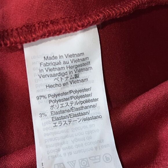 MADEWELL TEXTURE & THREAD Red Crepe Wrap Side Tie Top-XS - Picture 8 of 9